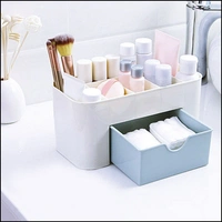 Cosmetics Storage Box, Cosmetic Make Up Organiser Display Table Desktop Storage Stand, Cosmetic Drawer Type Storage Box Case Holder Brush Pen Jewelry Organizer Saving Space (Multicolor) 